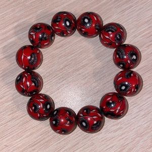 Vera Bradley Beaded Ball Bracelet “Deco Daisy” Pattern